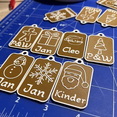 Thẻ Tên Quà Giáng Sinh Tùy Chỉnh (Dùng Tính Năng Text PrusaSlicer)