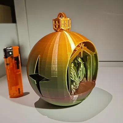 Cảnh Chúa giáng sinh trong quả châu Noel