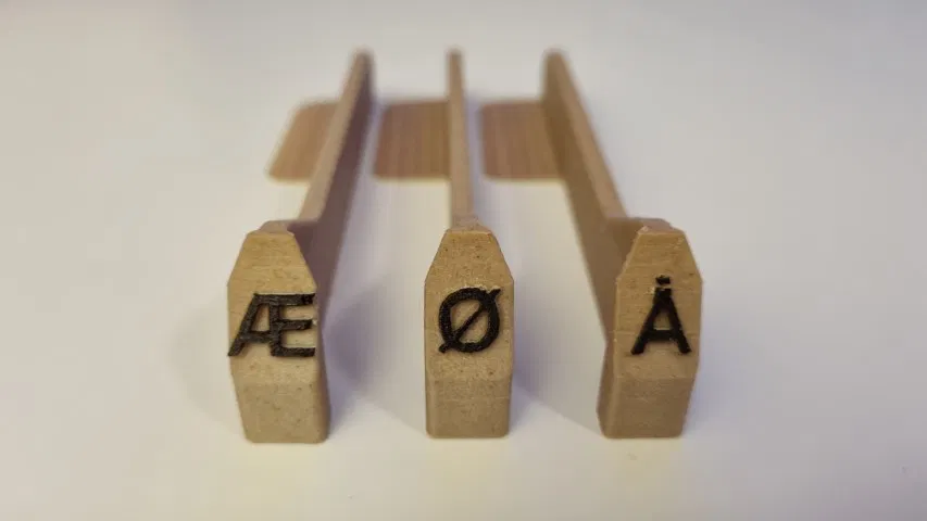 Vách ngăn đĩa than - Chữ cái Dano-Na Uy - Image 1