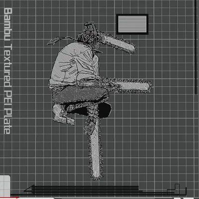 Mô hình Chainsaw Man (HueForge)