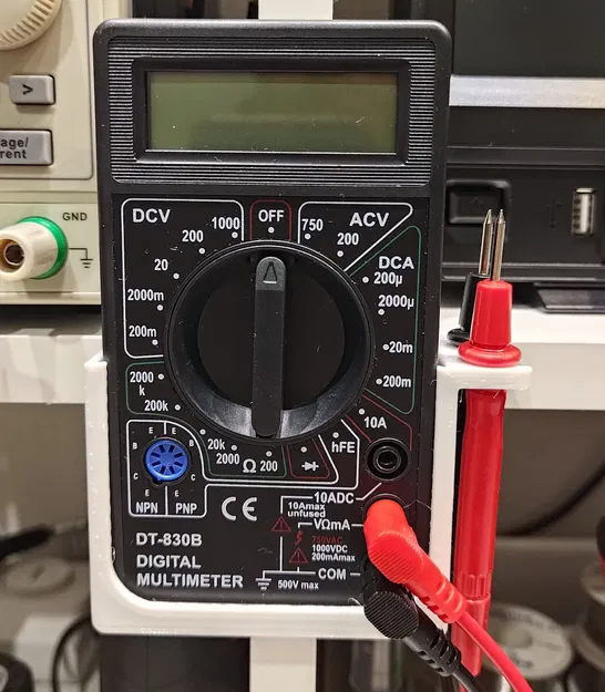 Giá Đỡ Đồng Hồ Đo Multimeter 830 Kiêm Móc Skadis & Ray DIN - Image 1