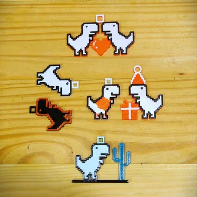 Mặt dây chuyền Khủng long Chrome [Bộ sưu tập]