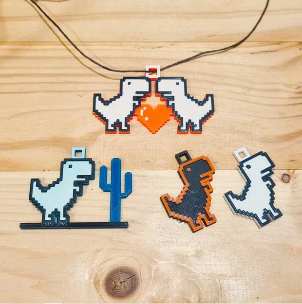 Mặt dây chuyền Khủng long Chrome [Bộ sưu tập] - Image 3