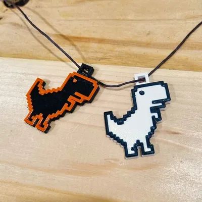 Mặt dây chuyền Khủng long Chrome [Bộ sưu tập]