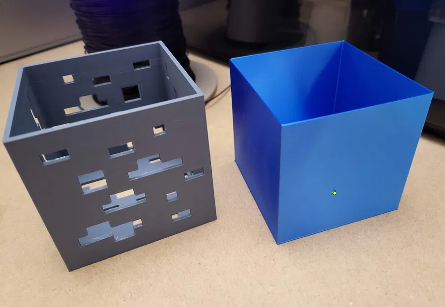 Hộp Quặng Kim Cương Minecraft có Hộp Khuếch Tán Bên Trong Cho Ánh Sáng LED - Image 2