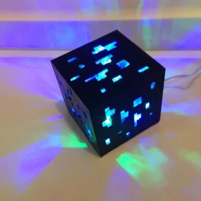 Đèn Minecraft hình quặng kim cương