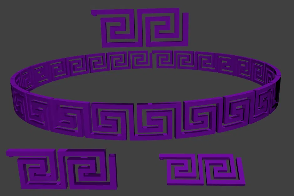 Dây Chuyền Vòng Tay Kiểu Ai Cập Chia Đoạn Bấm - Image 1