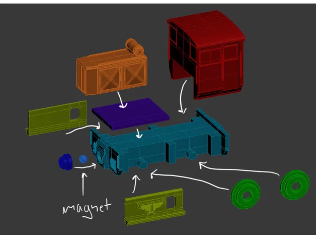Đầu máy xe lửa đồ chơi cho đường ray gỗ - Image 4