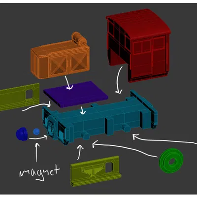 Đầu máy xe lửa đồ chơi cho đường ray gỗ