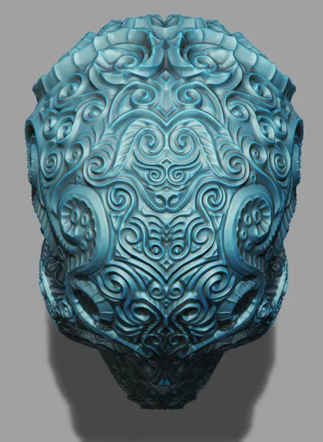 Hộp Sọ Phong Cách Điêu Khắc Hoa Văn Cổ Điển - Image 4