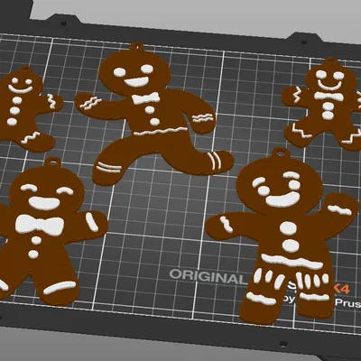 Bộ Trang Trí Giáng Sinh Gia Đình Bánh Gừng In Nhiều Lớp / MMU AMS