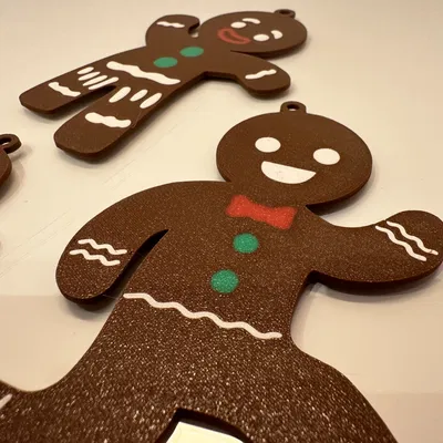 Bộ Trang Trí Giáng Sinh Gia Đình Bánh Gừng In Nhiều Lớp / MMU AMS