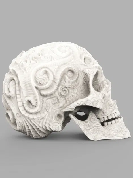 Hộp Sọ Phong Cách Điêu Khắc Hoa Văn Cổ Điển - Image 10