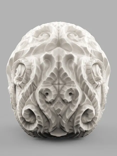 Hộp Sọ Phong Cách Điêu Khắc Hoa Văn Cổ Điển - Image 11