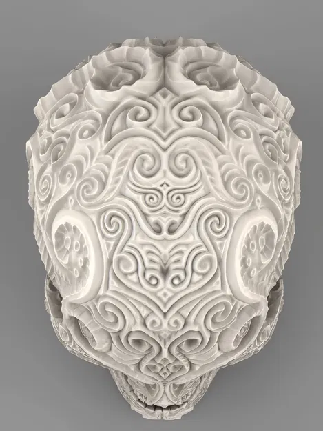 Hộp Sọ Phong Cách Điêu Khắc Hoa Văn Cổ Điển - Image 13