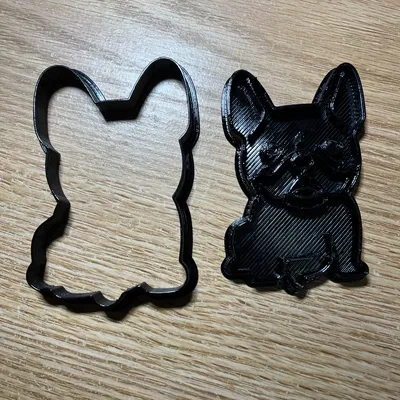 Dao Cắt Bánh Quy Hình Chó Frenchie - Bộ 2 Món