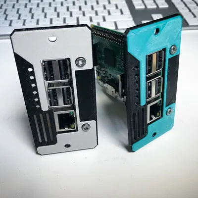 Khung Gắn Rack Cho Raspi 2 và 3 Cho Hệ Thống Modular 19 inch 2U