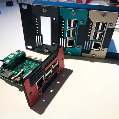 Khung Gắn Rack Cho Raspi 2 và 3 Cho Hệ Thống Modular 19 inch 2U