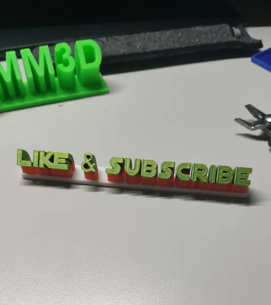 Mô Hình Chữ "Like & Subscribe" Dập Nổi - Image 1