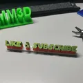 Mô Hình Chữ "Like & Subscribe" Dập Nổi - Thumbnail 1