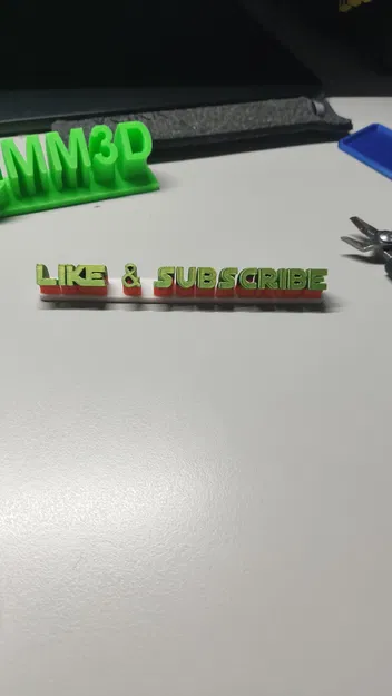 Mô Hình Chữ "Like & Subscribe" Dập Nổi - Image 2