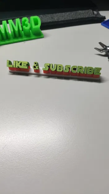 Mô Hình Chữ "Like & Subscribe" Dập Nổi - Image 3