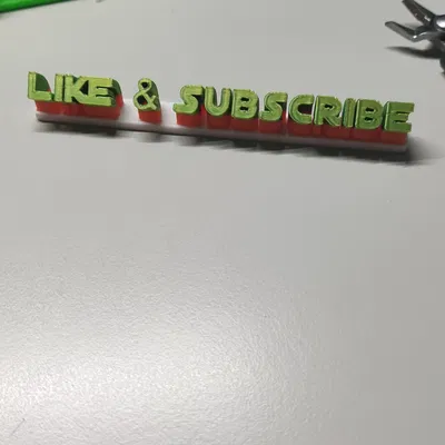 Mô Hình Chữ "Like & Subscribe" Dập Nổi