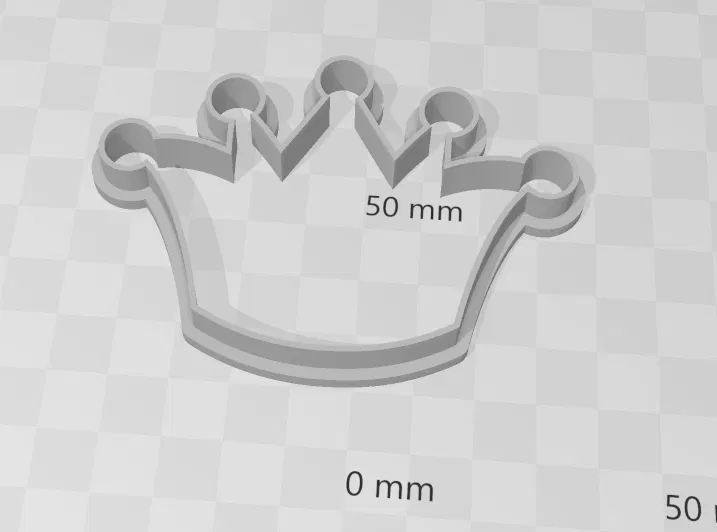 Cái cắt bánh quy hình vương miện 02cm - 10cm - Image 1