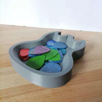 Hộp Đựng Pick Đàn Guitar & Bass Hình Đàn SG In 3D