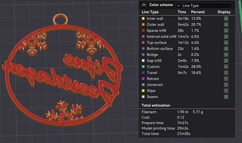 Móc treo cây thông Noel "Fijne Feestdagen" (Tiếng Hà Lan) - Image 2