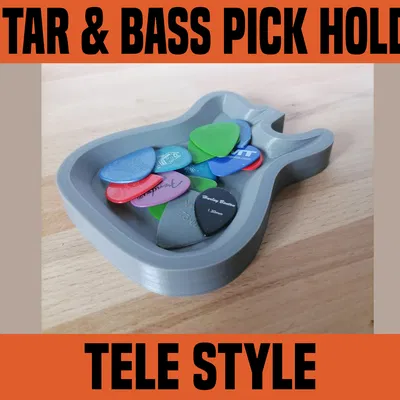 Hộp Đựng Pick Guitar Tele: Tô In 3D Cho Pick Guitar & Bass