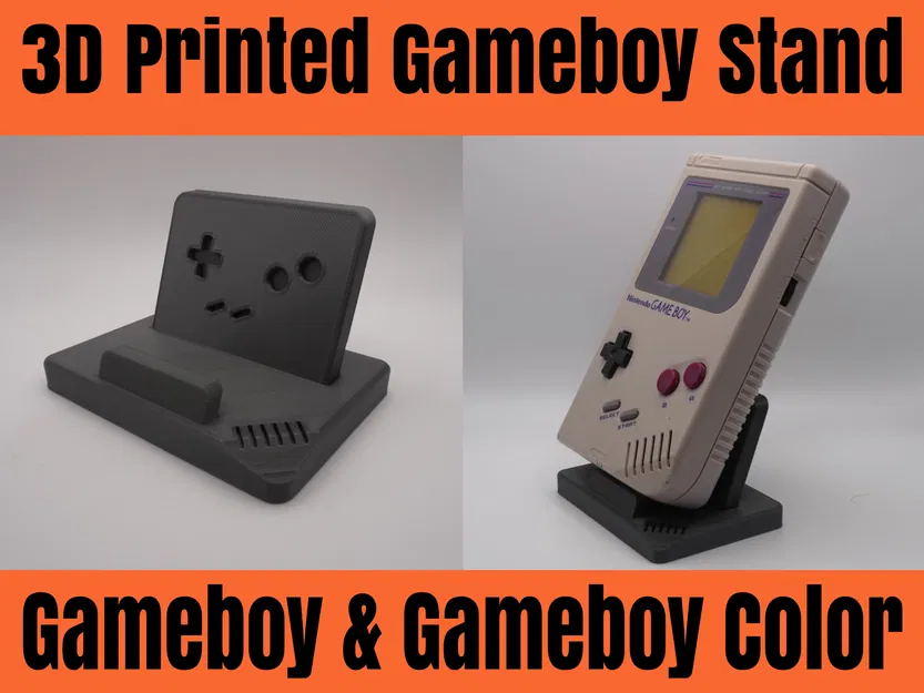 Đế Gameboy Retro In 3D: Trưng Bày Máy Gameboy Cũ & Màu - Phụ Kiện Game Cổ Điển - Image 1
