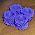 Bánh Răng Fidget Quattro - In 3D - Thumbnail 3