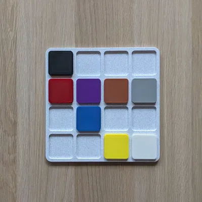 Khay nhựa và thẻ màu 4x4