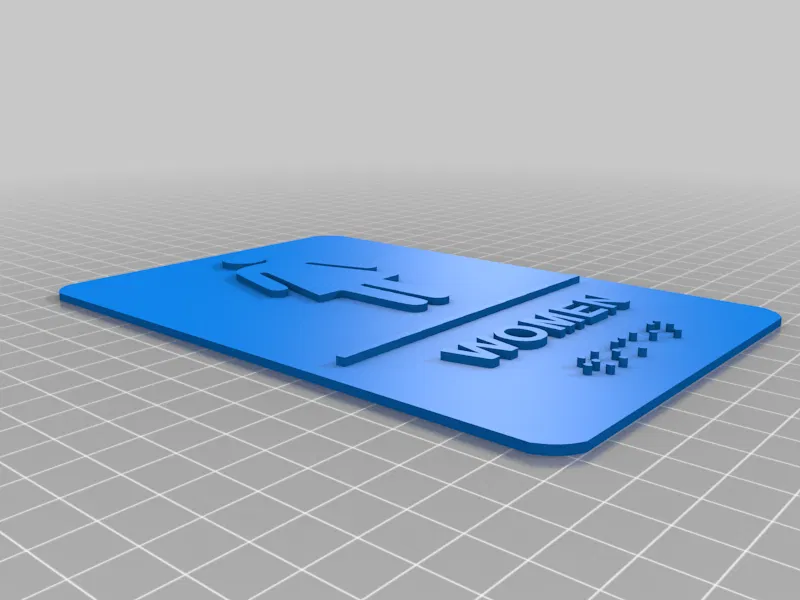 Biển Báo Nhà Vệ Sinh Nữ Có Chữ Braille - Image 2