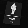 Biển Báo Nhà Vệ Sinh Nam Có Chữ Braille - Thumbnail 1