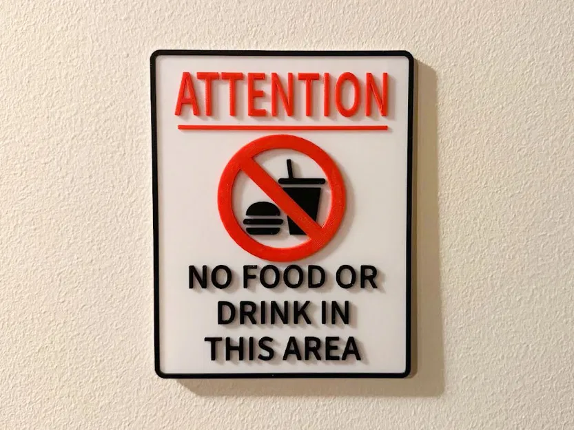 Biển Cấm Ăn Uống Trong Khu Vực - Image 2