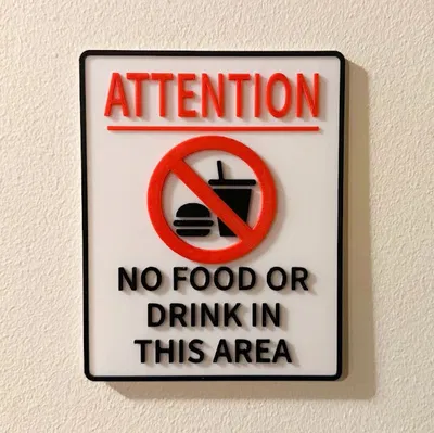Biển Cấm Ăn Uống Trong Khu Vực