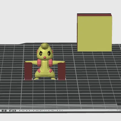 Mô hình Timburr mini sáng bóng với hai khúc gỗ