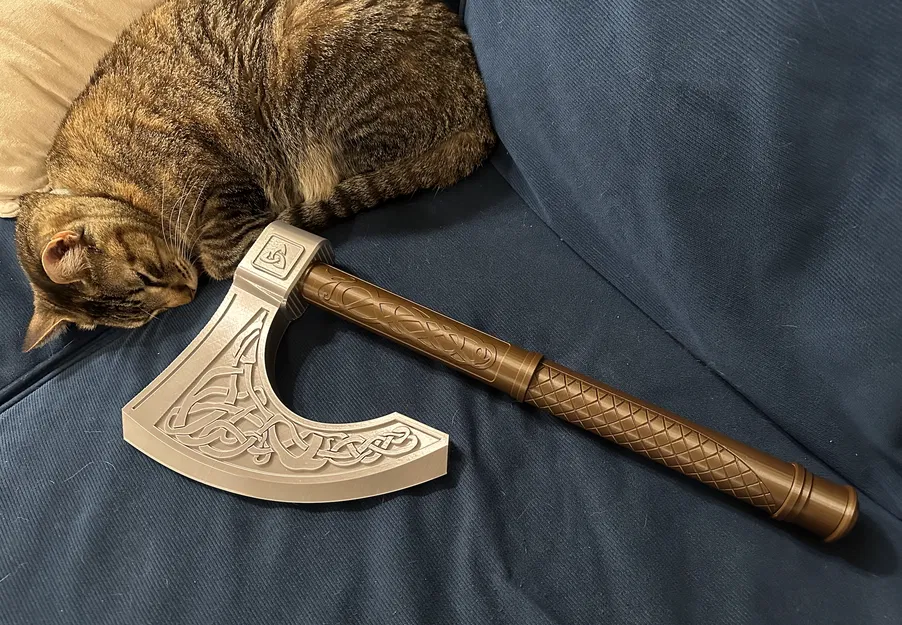 Rìu Viking Có Tay Cầm (Không Cần Keo) - Image 1