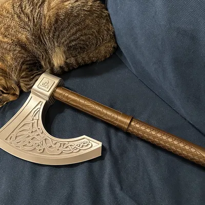 Rìu Viking Có Tay Cầm (Không Cần Keo)