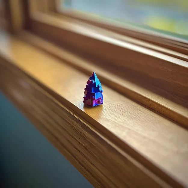 Móc khóa cây thông Noel đơn giản - Image 1