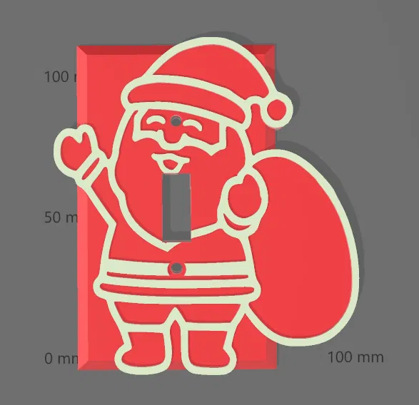 Ốp Công Tắc Đèn Ông Già Noel Dễ Thương Phát Sáng Trong Tối - Image 1