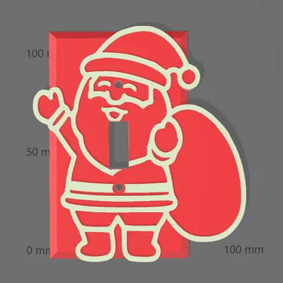 Ốp Công Tắc Đèn Ông Già Noel Dễ Thương Phát Sáng Trong Tối