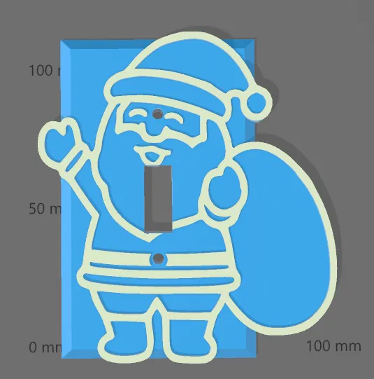 Ốp Công Tắc Đèn Ông Già Noel Dễ Thương Phát Sáng Trong Tối - Image 3