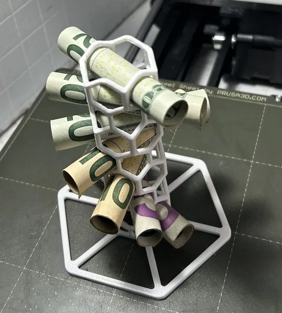 Cột Tổ Ong Lục Giác "Đựng Tiền" - Image 1