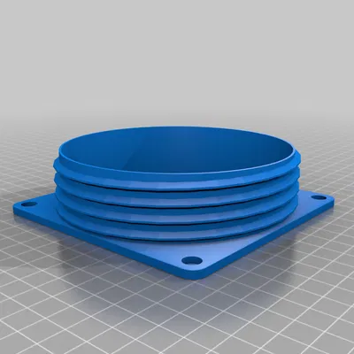 Adapter quạt 120mm sang ống gió 5 inch