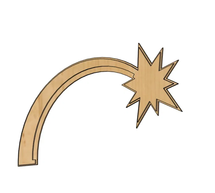 Chao den LED Hinh Sao - Khung Trang Tri Giang Sinh - Image 5