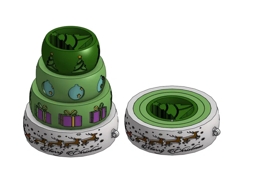 Móc Trang Trí Cây Thông Noel Kiểu Fidget Spinner - Image 1