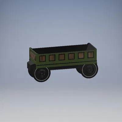 Vagon Hàng Bằng Gỗ Cho Đường Ray Xe Lửa